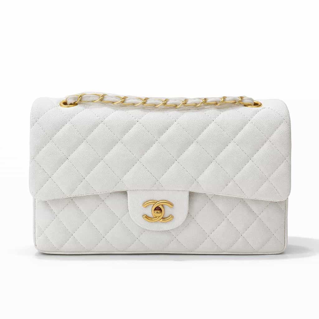 Cartera Chanel Classic Flap – White ( Cod 65 )