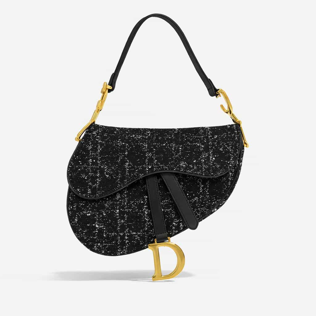 Cartera Dior Saddle Bag Black Tweed ( Cod 65 )
